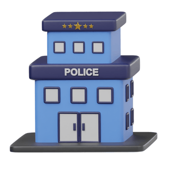 3d police station icon png