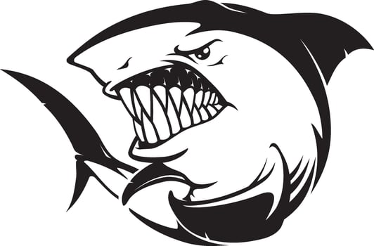 Shark Fury Mascot Symbol vector