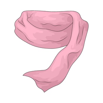 pink winter scarf vector