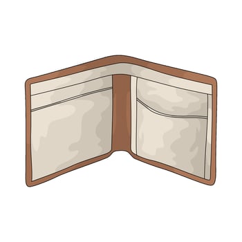 open empty wallet vector