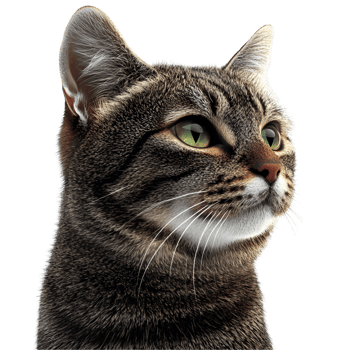 Elegant Cat Statue Decorative Piece Transparent Background png