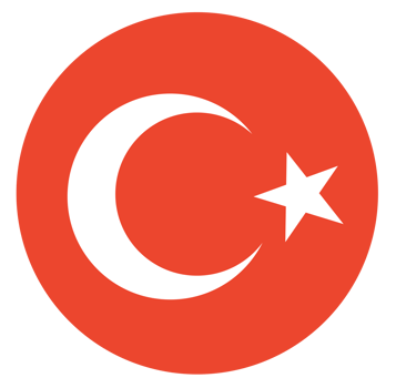 Flag of Turkey in circle. Flag icon. Circle shape icon flag. png