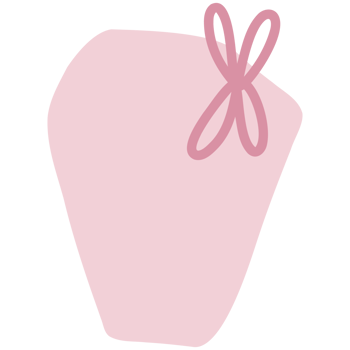 pink shape with bow clipart png