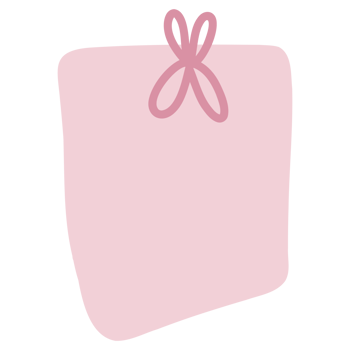 Pink notes with butterfly png