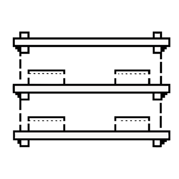 pixel wall mounted shelves arranged in an orderly fashion png