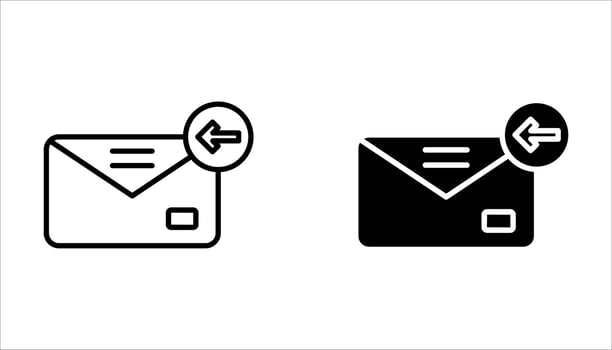 Reply, respond to message icon set, illustration isolated on white background. vector