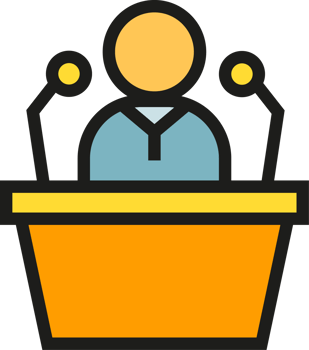 Leader Speaker on Podium Icon png