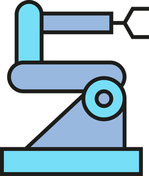 blue robotic arm icon png