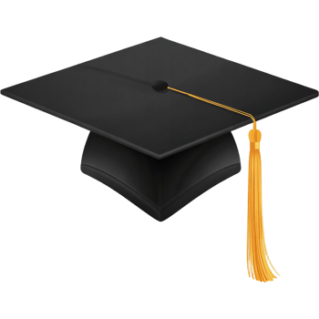 Black graduation cap Image, graduation cap isolated on transparent background, graduation cap illustration png