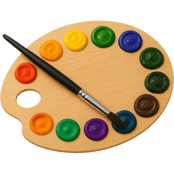 Artist paint palette Image, Artist Palette isolated on transparent background, Artist Palette illustration png