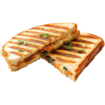 Grilled cheese sandwich sliced in half Image, sandwich isolated on transparent background, sandwich illustration png