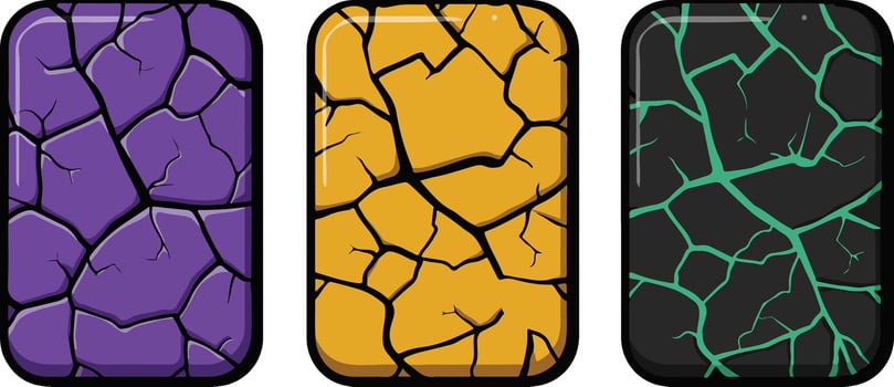 Cracked Texture Backgrounds Purple Gold Black vector
