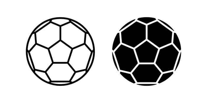 Soccer ball icon set. Soccer Symbol. Football sign. for mobile concept and web design. illustration on white background vector