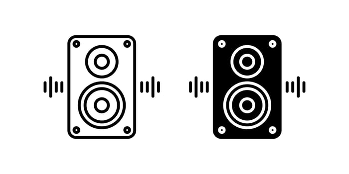Speaker icon set. for mobile concept and web design. illustration vector