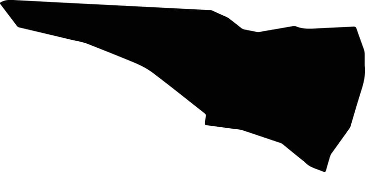 Dennery By Pass Green Mountain Saint Lucia silhouette map vector