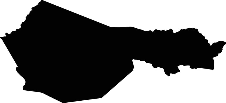 Derwent Valley Australia silhouette map vector