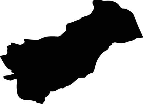Dinar Turkey silhouette map vector