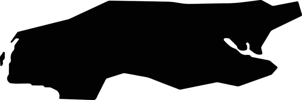 Diu India silhouette map vector