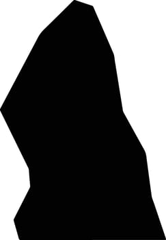 Djigueni Mauritania silhouette map vector