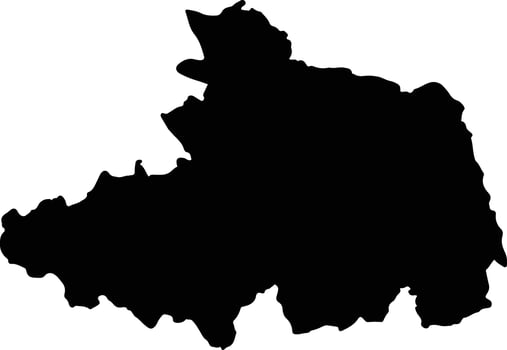 Doi Tao Thailand silhouette map vector