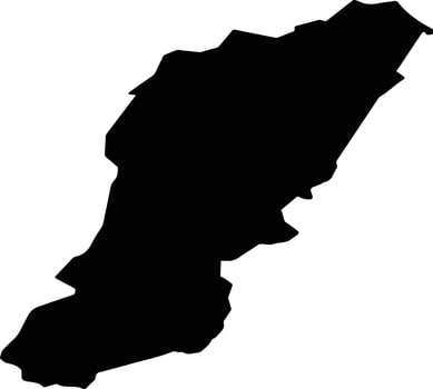 Dokuzparinsky District Russia silhouette map vector