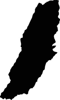 Donghe Taiwan silhouette map vector