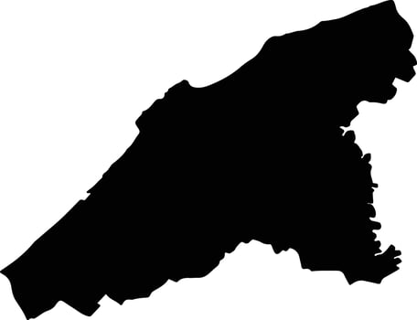 El Jadida Province Morocco silhouette map vector
