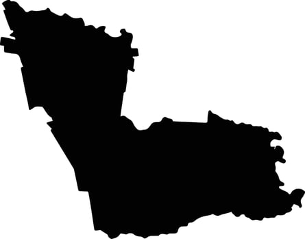 El Mante Mexico silhouette map vector