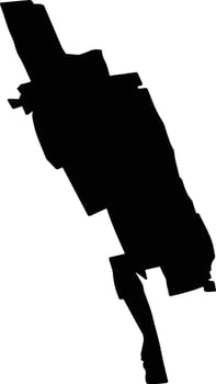 El Naranjo Mexico silhouette map vector
