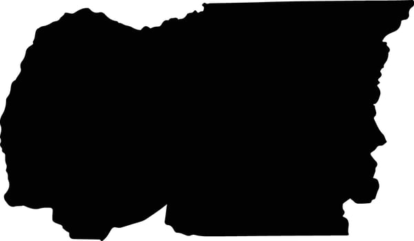 El Pangui Ecuador silhouette map vector