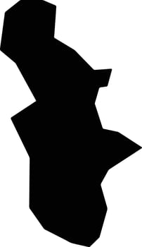 El Progreso Guatemala silhouette map vector