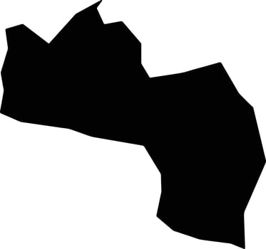 Etsako East Nigeria silhouette map vector