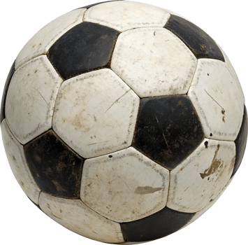 Classic Worn Soccer Ball png