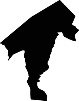 Florida Honduras silhouette map vector