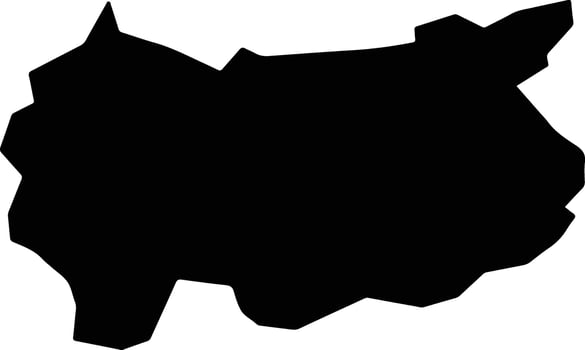 Furano Japan silhouette map vector