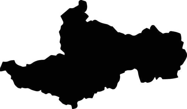 Gachoka Kenya silhouette map vector