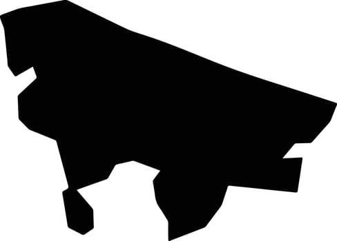 Gada Nigeria silhouette map vector