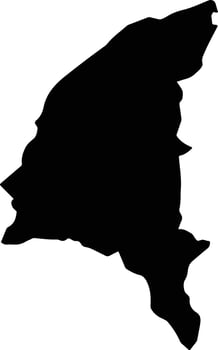 Gaoshu Taiwan silhouette map vector