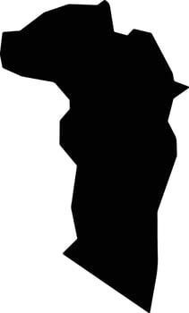 Gelephu Bhutan silhouette map vector
