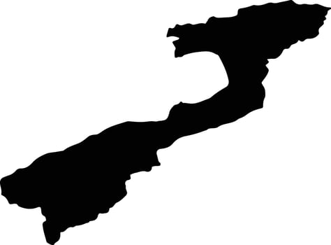 Gelibolu Turkey silhouette map vector