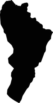 Giteranyi Burundi silhouette map vector
