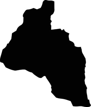 Gomal Afghanistan silhouette map vector