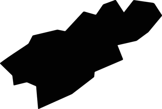 Gonohe Japan silhouette map vector