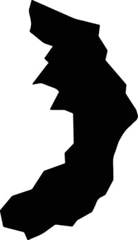 Guararapes Brazil silhouette map vector