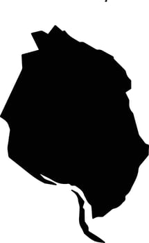 Hai An Vietnam silhouette map vector