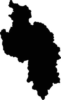Ham Yen Vietnam silhouette map vector