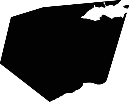 Hampton United States silhouette map vector
