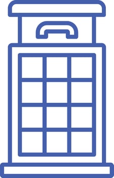 Telephone Booth Line Icon vector
