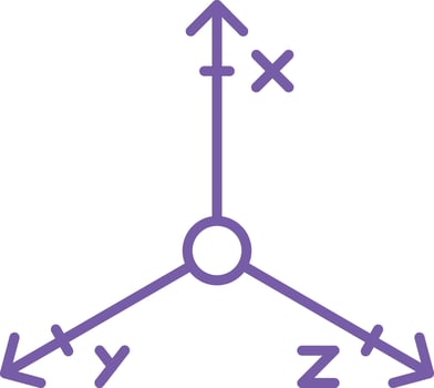 Axis Line Icon vector