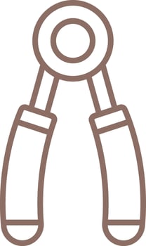Hand Grip Line Icon vector